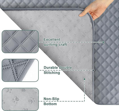 Eterish Reusable Washable Pee Pads for Dogs Large/Extra Large 36'' x 36'' 2 Pack, Absorbent Pet Puppy Dog Training Pads Non-Slip, Waterproof Whelping Potty Pads for Dogs Leak-Proof