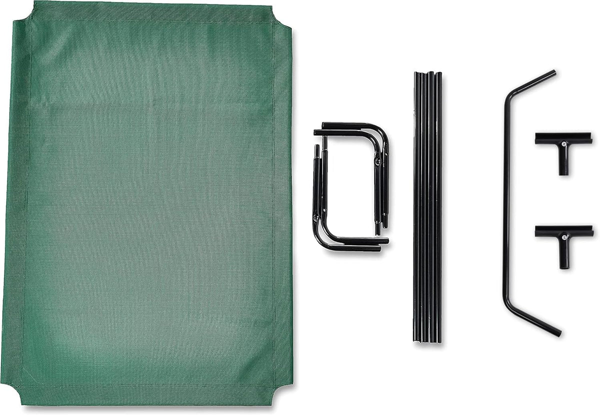 Amazon Basics Cooling Breathable Elevated Dog Bed with Durable Metal Frame, for Large Dogs, X-Large, 60 x 37 x 9 Inch, Green