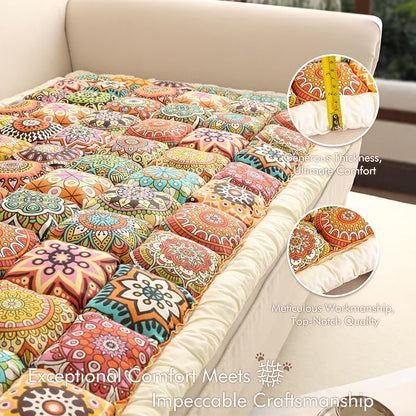 Couch Cover for Sofa, Sectional Couch Cover for Dogs, Sofa Cover Washable, Cushion Cover Blanket Pad Bed Mat for Pets, Boho Furniture Protector, Orange, 27.6x82.7in