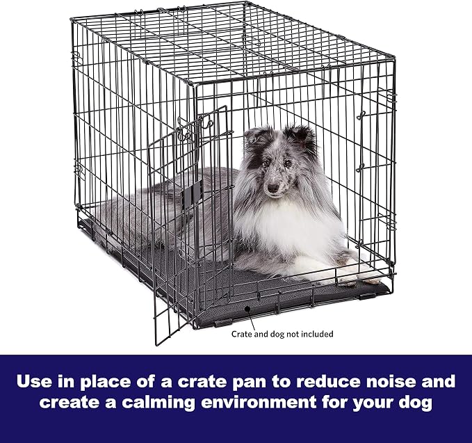 MidWest Homes for Pets Cushioned Dog Crate Mate, 42 inch Black