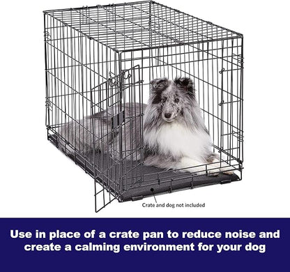 MidWest Homes for Pets Cushioned Dog Crate Mate, 42 inch Black
