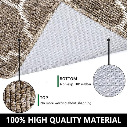 REFETONE Indoor Door mat, Front Door Mats 32"x40" Absorbent Rubber Backing Non Slip Back Doormats, Machine Washable Low Profile Entrance Rug, Resist Dirt Inside Floor Mat Door Rugs for Entryway, Camel