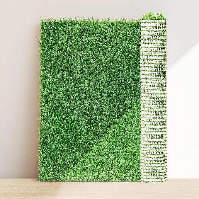Artificial Dog Grass Pee Pad 39.4"x 31.5" 1 Pack, Fake Grass Potty Training | Easy to Clean, with Drainage, Reusable, Realistic, Pet-Friendly, Turf Grass Mat, for Apartment, Balcony, Indoor Outddor Use