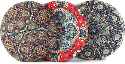 Sigmat Memory Foam Seat Cushion Anti-Slip Soft Round Stool Cushion Chair Pad 15 Inch Graphic