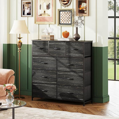 WLIVE 9-Drawer Dresser, Fabric Storage Tower