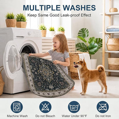 Washable Guinea Pig Pee Pads,Absorbent Reusable Guinea Pig Cage Liners,Waterproof,Leak-Proof & Non-Slip Potty Pads for Small Animals Rabbit Hamster Rat.(Black Floral,24"x48")