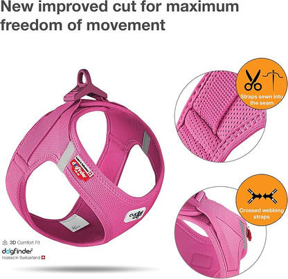 Vest Harness curli Clasp Air-Mesh Fuchsia L