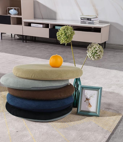 Sigmat Memory Foam Seat Cushion Anti-Slip Soft Round Stool Cushion Chair Pad 15 Inch Grey