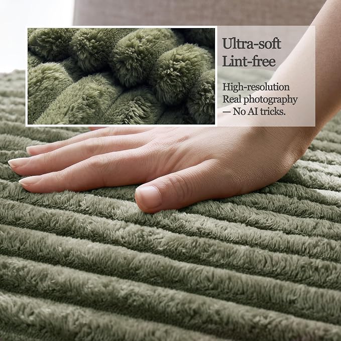 Waterproof Couch Cover for Dogs Non-Slip, Fuzzy Soft Pet Couch Covers for Sofa, Pet Friendly Area Rug Dog Bed Covers Washable Sofa Cover Mat (Sage Green, 58" x 82" 1 Pack)
