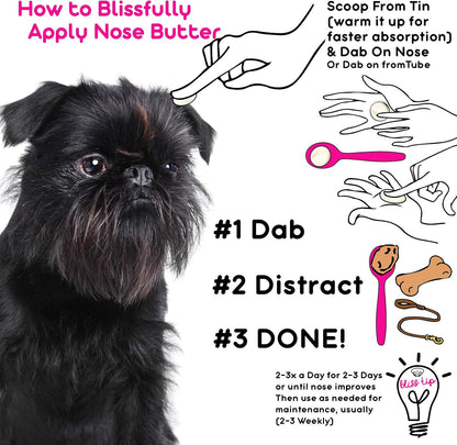 The Blissful Dog Affenpinscher Nose Butter for Dry, Cracked Skin, Lick-Safe Dog Nose Balm with Moisturizing Shea Butter, Almond, Olive, and Essential Oils, Pet Supplies, Uncented, 8 oz.