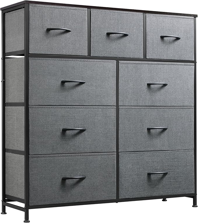 WLIVE 9-Drawer Dresser, Fabric Storage Tower
