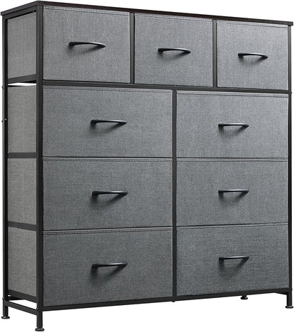 WLIVE 9-Drawer Dresser, Fabric Storage Tower