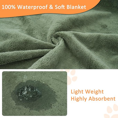 Bunlitent Reusable Pee Pads for Dogs, Whelping Pads, 63'' x 63'', 3 Packs | Green, Extra Large, Quick-Dry, Non-Slip, Waterproof, Fast Absorbent, Reusable Floor Mat, For Puppy, Senior Dog, Incontinence