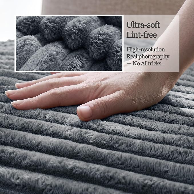 Dual Non-Slip Couch Cover for Dogs Waterproof, Fuzzy Soft Pet Couch Covers for Sofa 3 Cushion, Pet Friendly Soft Dog Bed Covers Sofa Cover Washable (Titanium Gray, 33" x 85" 1 Pack)