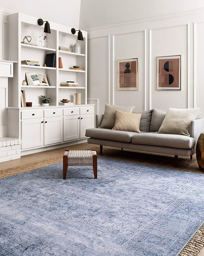 Loloi Loren Collection LQ-09 Slate 2'-6" x 7'-6" Runner Rug