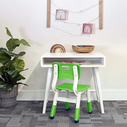 ECR4Kids Classroom Adjustable Chair, Flexible Seating, Grassy Green, 2-Pack