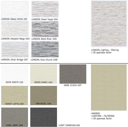 HILADUO Custom Motorized Light Filtering Roller Shades – Smart Electric Blinds