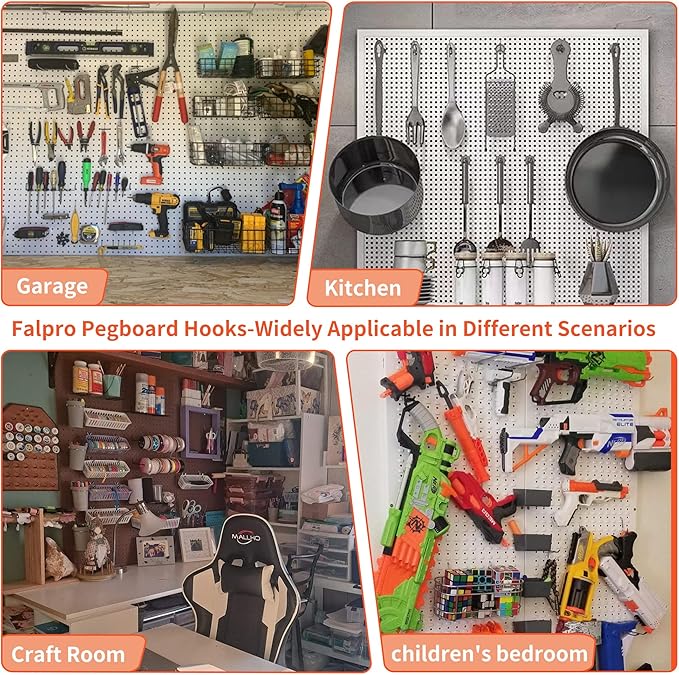 130PCS Pegboard Hooks Assortment