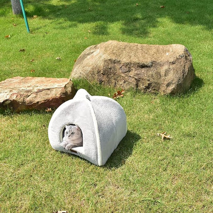 Cat Bed for Indoor Cats - Cat Cave Bed Cat House Cat Tent with Removable Washable Cushioned Pillow, Soft and Self Warming Kitten beds,Cat Beds & Furniture,for Small and Medium Pet Bed.
