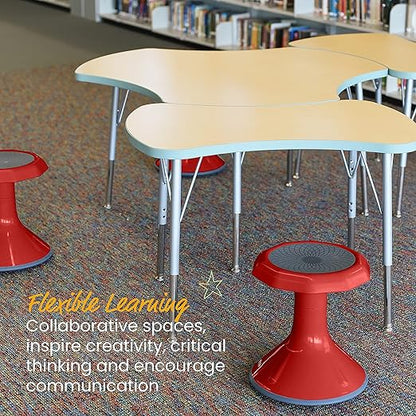 ECR4Kids ACE Active Core Engagement Wobble Stool, 15-Inch Seat Height, Flexible Seating, Red