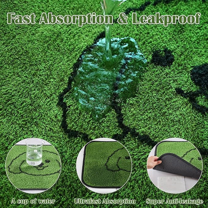 Reusable Puppy Pads , Washable Pee Pads for Dogs 36" x 41" 2 Pack | Super Absorbent & Leakproof Potty Training Pads, Plush Grass-Look With Non-Slip Backing For Crates, Playpens & Small Pets