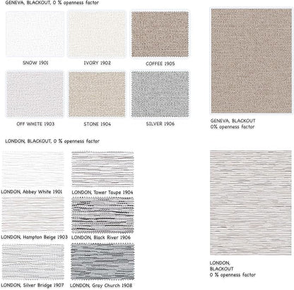 HILADUO Custom Motorized Blackout Roller Shades – Smart Electric Blinds Work