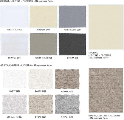 HILADUO Custom Motorized Light Filtering Roller Shades – Smart Electric Blinds
