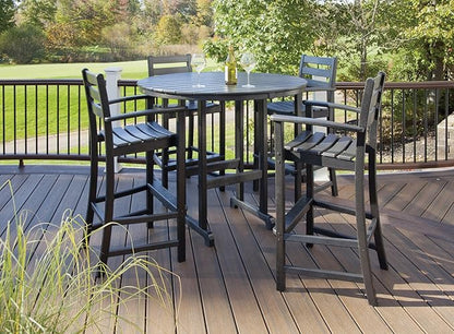 Trex Outdoor Furniture TXRBT248VL Monterey Bay Round Bar Table, 48-Inch, Vintage Lantern