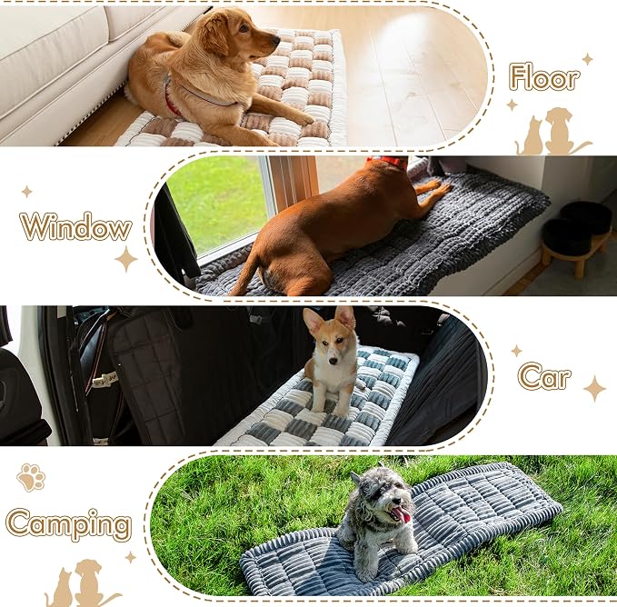 Couch Cover for Sofa, Sectional Couch Cover for Dogs, Sofa Cover Washable, Cushion Cover Blanket Pad Bed Mat for Pets, Fleece Furniture Protector, Brown, 27.6x70.9in