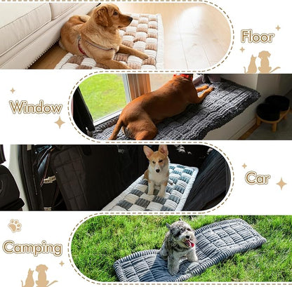 Couch Cover for Sofa, Sectional Couch Cover for Dogs, Sofa Cover Washable, Cushion Cover Blanket Pad Bed Mat for Pets, Fleece Furniture Protector, Black, 23.6x23.6in