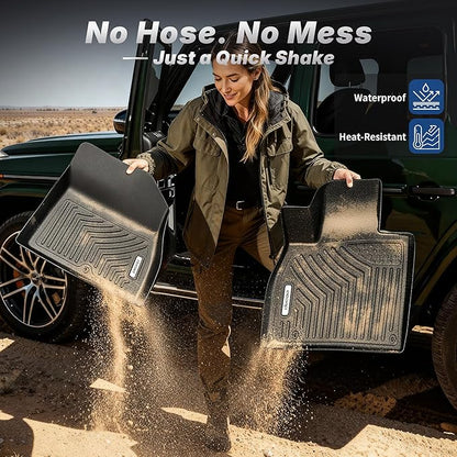 OEDRO Floor Mats Fit for Ford Expedition/Expedition Max 2025-2018 with 2nd Row Bench Seat,All Weather Expedition Car Mat Includes 1st and 2nd 3rd Row Floor Liners, Black