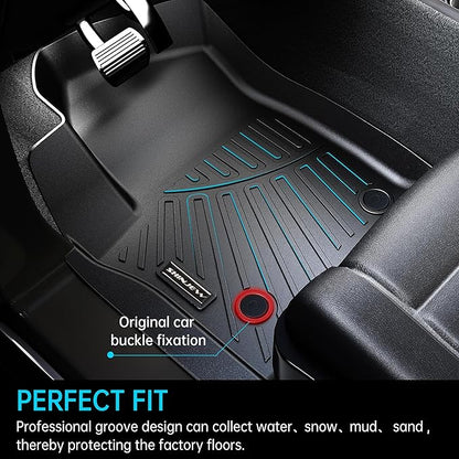 Floor Mats Fit for 2024 2025 2026 Chevrolet Traverse 8 Seats (Bench Seats), 3 Row Floor Mats & Backrest mats & Trunk mat for Chevy Traverse Accessories