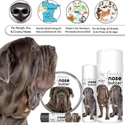 The Blissful Dog Neapolitan Mastiff Unscented Nose Butter - Dog Nose Butter, 2 Ounce