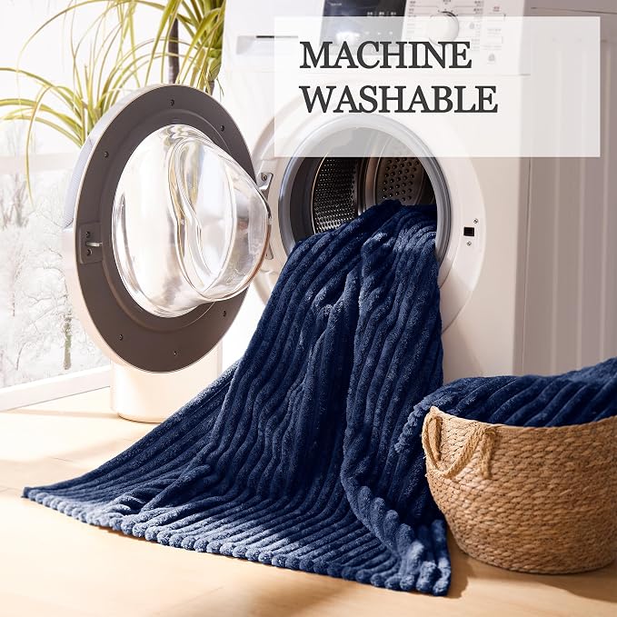 Dual Non-Slip Couch Cover for Dogs Waterproof, Fuzzy Soft Pet Couch Covers for Sofa 3 Cushion, Pet Friendly Soft Dog Bed Covers Sofa Cover Washable (Navy Blue, 33" x 85" 1 Pack)