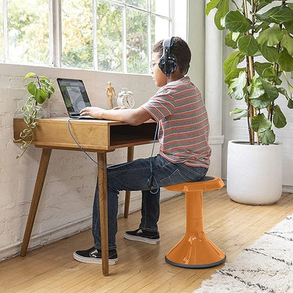 ECR4Kids ACE Active Core Engagement Wobble Stool, 18-Inch Seat Height, Flexible Seating, Orange