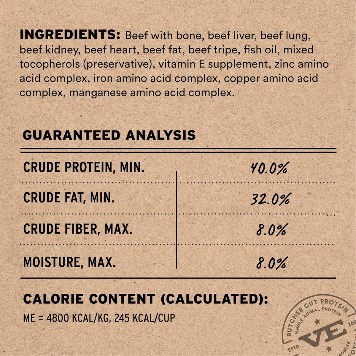 Vital Essentials Freeze-Dried Raw Beef Meal or Mixer Dog Food Crunchy Mini Nibs, 5.5 oz
