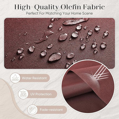 Outdoor Chair Cushions-Patio Chair Cushions Set of 2 with Removable Cover 22 X 25 Inch Outdoor Cushions for Patio Furniture Chair Sofa Couch-Red