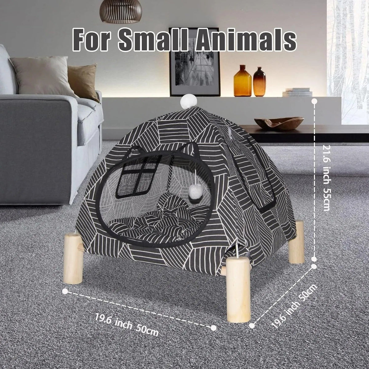 Portable Cat Tent Bed - Foldable Indoor Tent Bed For Cats & Small Dogs, Washable Cushion, Cozy Hideaway For Kittens & Cats, Easy Assembly & Travel