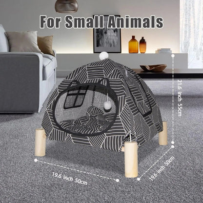 Portable Cat Tent Bed - Foldable Indoor Tent Bed For Cats & Small Dogs, Washable Cushion, Cozy Hideaway For Kittens & Cats, Easy Assembly & Travel
