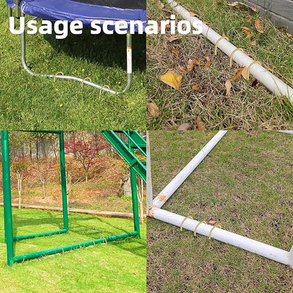 11 Pack 12 Inch Rebar Stakes Anti-Rust Galvanized Steel U Shape Hook Strong Ground Anchors for Tents, Position Kits, Fences, Trampolines Landscape Fabric for Farm Garden