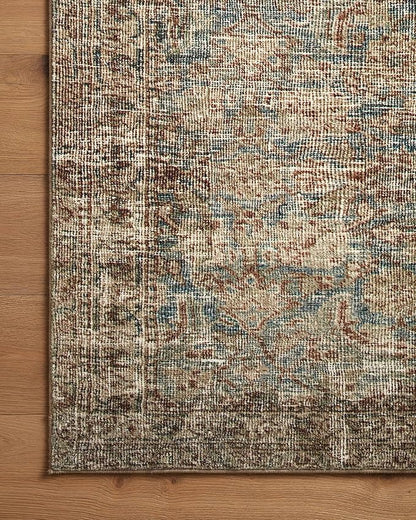 Loloi Amber Lewis Morgan Collection MOG-04 Sea/Sage 2'-3" x 11'-6" 38" Thick Runner Rug feat. CloudPile, Neutral, Room Décor, Vintage Inspired, Livingroom, Bedroom, Dining Area