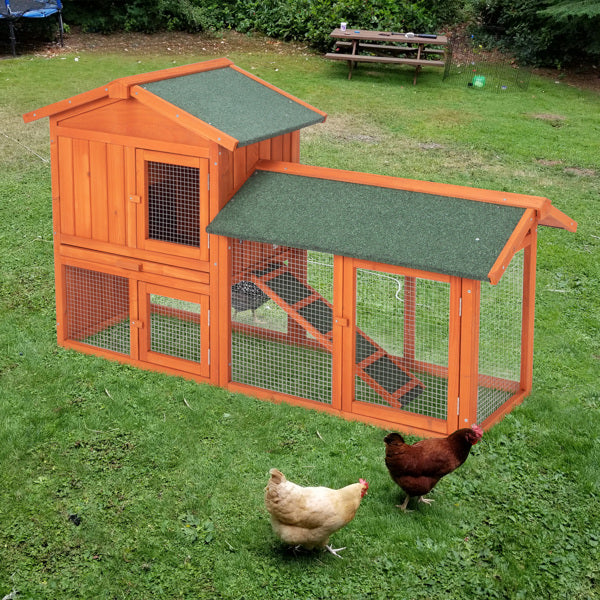 61inch Wooden Chicken Coop Hen House Rabbit Wood Hutch Poultry Cage Habitat