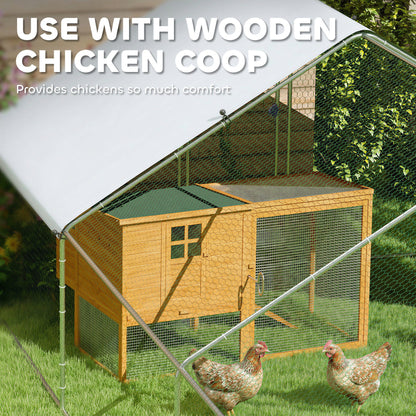 Large Chicken Coop with Waterproof and Anti-UV Cover, Spire Shaped for Outdoor and Yard Farm Use, 39 x 10 x 6.4