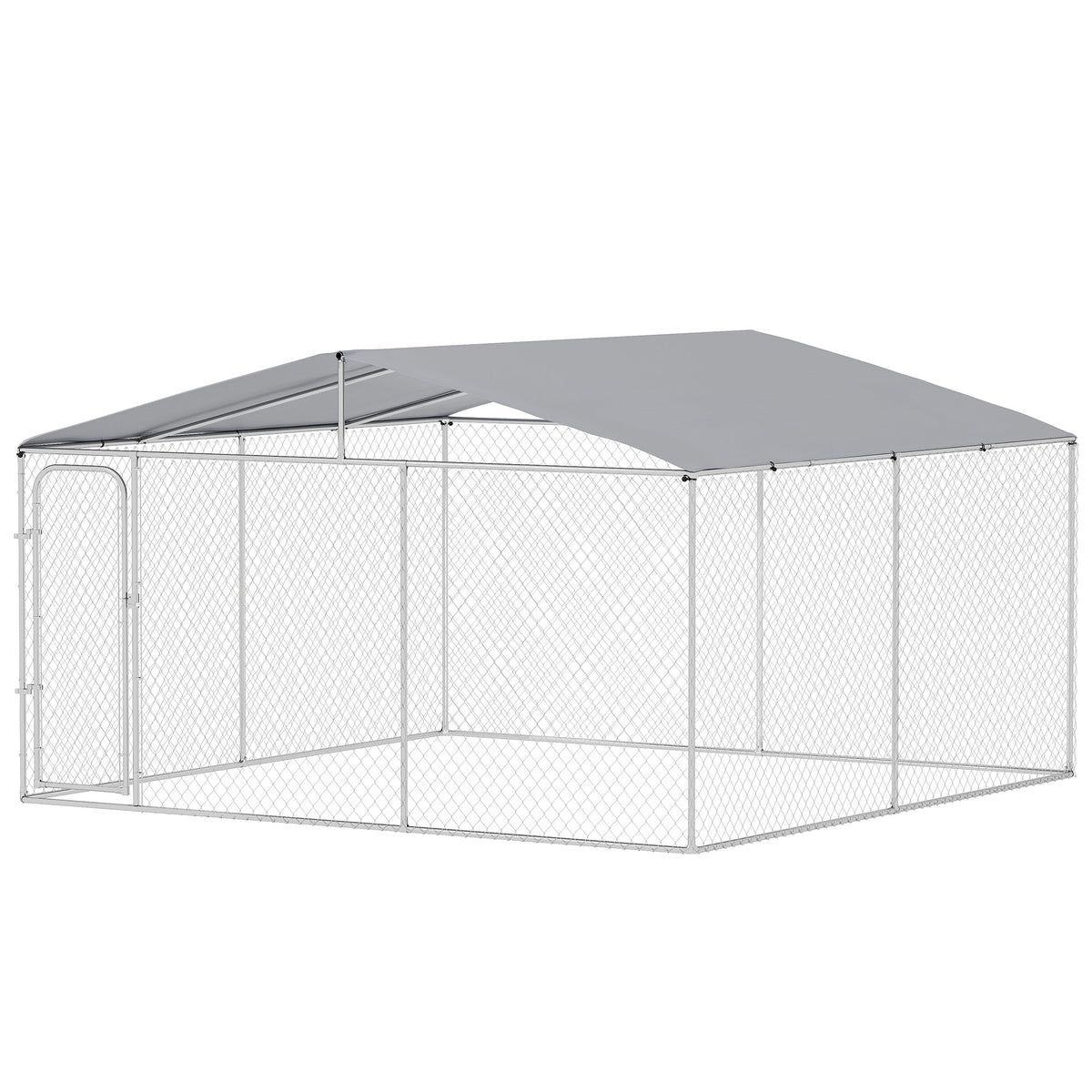 Dog Kennel Outdoor Dog Run w/ Canopy, 13 x 13 x 7.5