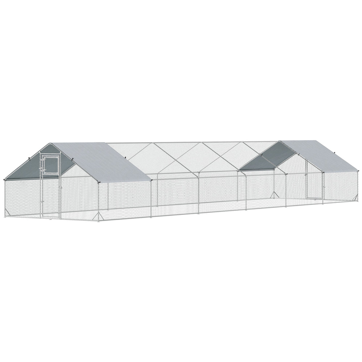 Large Chicken Coop with Waterproof and Anti-UV Cover, Spire Shaped for Outdoor and Yard Farm Use, 39 x 10 x 6.4