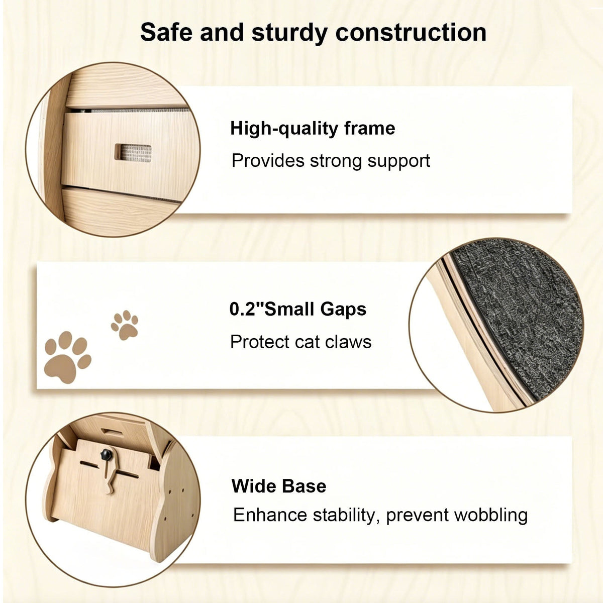 Cat Wheel, Large Cat Treadmill for Indoor Pets, Cats Exercise Running Wheel with Detachable Carpet, Quiet and Sturdy, Suitable for Most Cats Running / Walking / Training